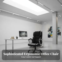 Authentic Leather managerial Highspine Armchair Adjustable Height Ergonomic Rolling Chair 360-Degree rotating Office Furniture Padded Armrests for managerials, Managers, distant Workers, Study Room, Workstation