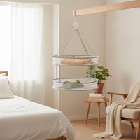 Foldable Hanging Drying Basket Collapsible Mesh Drying Rack Breathable Hanging Mesh Dryer Long-Lasting for Balcony