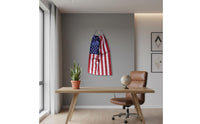 Lightweight American Flag Cape Vibrant Print Drawstring Flag Cape Bright Colors Patriotic Merchandise Multipurpose Use for Festivals