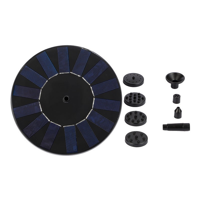 16CM Round Solar Powered Fountain for Garden Pond and Bird Bath