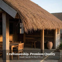 Artificial Thatch Tile Weatherproof Plastic Thatch Roofing Realistic Look for Contractors, Homeowners, Resort, Rooftops, Patios