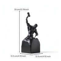 Human Figure Sculpture Minimalist Sculpture with Block Base Modern for Bookshelf