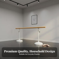 Portable Dance Barre Stable Design Freestanding Dance Barre Non-Slip Base Adjustable Height Dance Bar for Dancers, Beginners, Gym