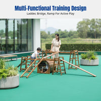 Climbing Frame, Tactile Training Equipment, DIY Outdoor Carbonized Wood, Kindergarten Play Assembly
