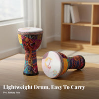 Tuningwithout Cost child's Djembe Lightweight Design Hand Drum Easy to Play Percussion Instrument Long-Lasting Drop-Resistant for Preschoolers, Music Beginners, Kindergarten, School Activities, Early Education, Home Decor