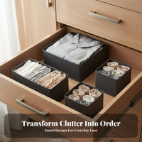 6 Pieces Sock Organizer Box Multi-Functional Underwear Organizer Box for Dresser