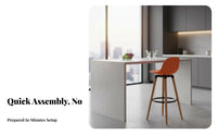 Built-in Footrest Swivel High Stool with Backrest Anti-Slip Foot Pads Bar Chair Padded Seat Seating Furniture Sturdy Leg Design for Homeowners, Business Owners, Adults, Reception Desk, Kitchen Island, Restaurant, Dining Room