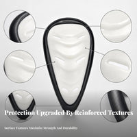 TPR Edging Hard Plastic Groin Cup Ventilated Vented Groin Cup Teardrop-Shaped Contoured