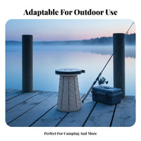Lightweight Telescopic Stool Quick Setup Retractable Round Stool sturdy Construction foldable Seat sturdy Duty for Campers, explorers, Camping, Fishing, Outdoors, Hiking