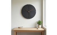 Wall Clock with Wood Hands Modern Minimalist Wall Clock 12 Inch Battery Operated for Living Room, Bedroom
