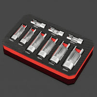 9 Pieces Slotted Fuel Line Socket Wrench Set Square Drive Fuel Line Socket Wrench Set Automotive Tool Clearly Marked Sizes