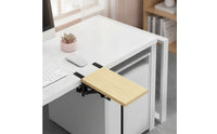 No-Drill Desk Extension Board with Clamp Ergonomic Clamp-on Desk Extender Collapsible Foldable Keyboard Shelf Long-Lasting for Students