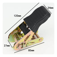 Secure Locking Mechanism Ratchet Buckle Heavy Duty Tie-down Buckle for Cargo Securing, Load Hauling, Moving