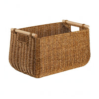 Braided Container Basket Open-Top Organizing Bin Sturdy Home Storage Unit