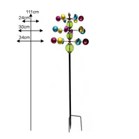 Colorful Three-Tier Wind Rotator Outdoor Garden Rotator with Stake Decorative Kinetic Sculpture Sturdy for Homeowners
