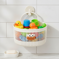 Multifunctional Wall-Mounted Storage Basket for Bathroom, Kitchen, Dorm, or Bedside