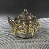 Teapot Ornament Metal Decorative Teapot Portable Collectible Ornament for Collectors