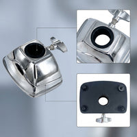 Drum Bracket with Tightening Knob Metal Drum Mounting Bracket Silver for Drummers