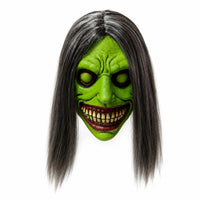 Horror Face Covering with Hair Easy to Clean Scary Face Covering with Hair for Adults, Halloween