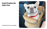 PP Cotton Filling Center Console Dog Car Seat Easy to Install Pet Car Console Seat Portable for Drivers, Road Trip, Travel, Trucks