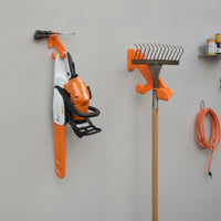 2 Pieces Chainsaw Wall Mount Heavy Duty Chainsaw Wall Hanger Organized Space-Saving for Garage, Shed