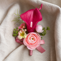 Artificial Calla Lily Boutonniere & Wrist Corsage for Weddings & Events
