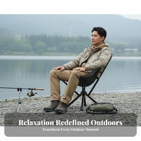 Quick Setup Collapsible Moon Chair No Assembly Required Folding Camp Chair High Weight Capacity Portable Seat Stable Frame for Picnickers, Backpackers, Fishing, Picnics, Backyard, Music Festivals