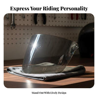 Protection Helmet Face Guard Lens Crystal Clear Motorcycle Helmet Visor Windproof Scratch Resistant for Motorcyclists, Electric Scooter Cyclist S, Adults, Road Driving, Outdoor Travel, Daily Commute