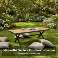 Outdoor Dining Set Waterproof Garden Table and Chairs Garden Dining Furniture Set for Homeowners, Families, Terrace, Poolside
