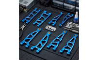 8 Pieces RC Shock-Absorbing Control Arms Skeletonized RC Control Arms with Bushings Hop-Upgrade Components