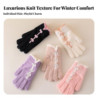 Touchscreen Gloves Soft Material Touchscreen Thermal Gloves Fit Winter Accessory for Students, Adults, Cold Weather, Biking, Daily Wear