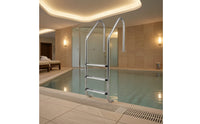 304 Stainless Steel Pool Ladder with Anti-Slip Steps Corrosion-Resistant in-Ground Pool Ladder Long-Lasting Textured for Homeowners