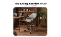 Multi-Purpose Adjustable pivot Chair with Backrest Padded Seat Rolling Stool Easy to Assemble Mobile Seating for Salon Professionals, Office Workers, Kitchen, Bar Counter, Reception Desk, Studio
