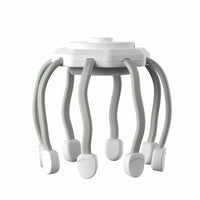 Flexible Arms Tentacle Head Massager Rounded Pads Electric Head Massager Compact Personal Care Device Polished Finish