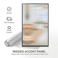Window Film for Privacy in Home Office or Living Room, Waterproof Frosted Glass Film with Stripe Pattern, Fast PVC Privacy Film, DIY