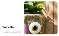 Indoor Outdoor Use Abstract Face Wall Pot Easy to Hang Face Head Planter Weather Resistant Head Planter Lightweight for Balcony, Patio, Fence