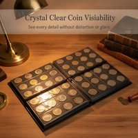 Large Capacity 420-Pocket Coin Collection Album for Commemorative Coins, Stickers, and Badges