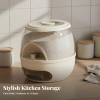 Moisture-Proof Large Capacity Rice Container Airtight Seal Sealed Rice Container Safe for Kitchen, Countertop