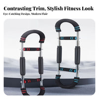 Spring-Loaded U-Shaped Arm Exerciser Foam-Padded Adjustable Resistance Exerciser Ergonomic Design Chest Workout Exercise Equipment Anti-Slip Grip