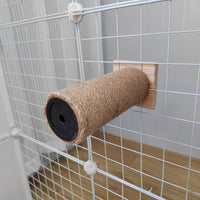 猫笼猫爬架壁挂太空舱跳板平台节约空间猫抓柱实木爬梯兔子悬挂窝