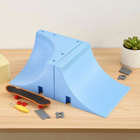 Finger Skateboard Ramp Set Modular Fingerboard Skating Area Kit Tabletop Finger Skateboard Ramp for Kids, Beginners, Desk, Classroom