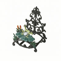 Decorative Hose Rack Cast-Iron Style Decorative Hose Holder Vintage-Inspired Ornate for Gardeners, Yard, Patio