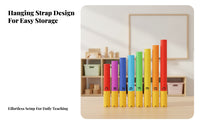 8 Pieces 8-Note Sound Tube Set Colorful Design Tuned Percussion Tubes Color Coded System Diatonic Scale Tubes for Preschoolers, Young Children