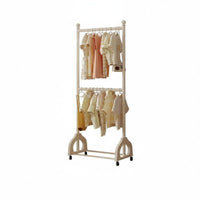 Child-Sized Height children's Mobile Clothes Rack Multi-Functional Toddler Clothing with Shelf Stable U-Shaped Base Garment Stand Strong Load-Bearing for Toddlers, Babies, Parents, Playroom, Nursery, Entryway, Laundry Room