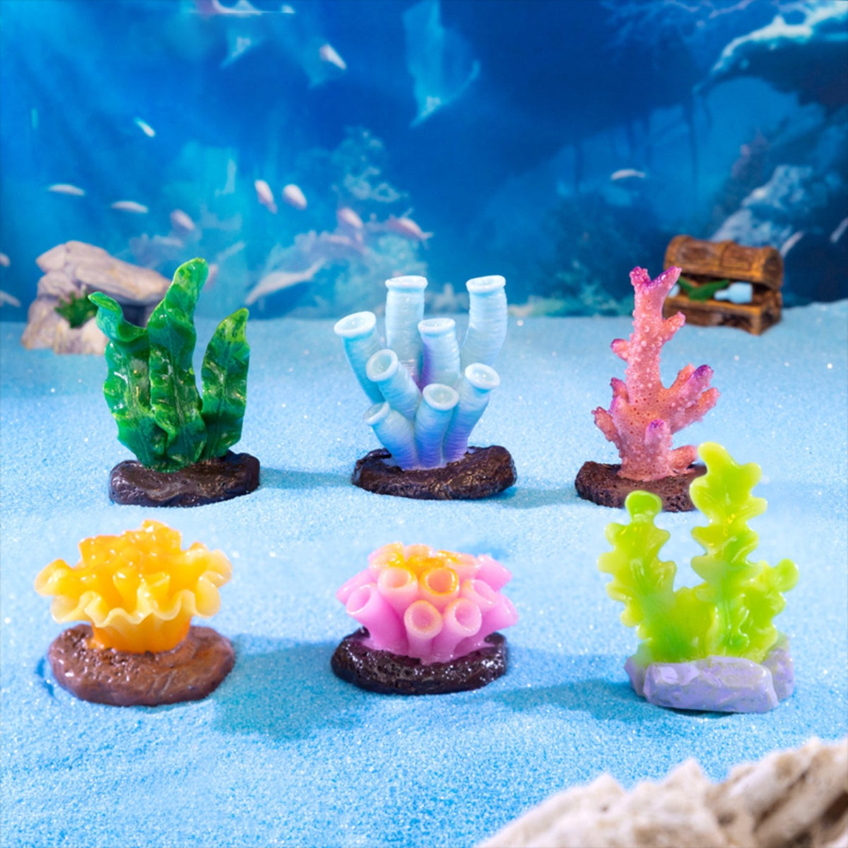 Mini Resin Coral and Seaweed Aquarium Ornaments