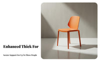 Thickened Design Armless Stacking Chair Ergonomic Backrest Stackable Monobloc Chair Long-Lasting Construction Household Furniture Heavy-Duty for Small Apartment Dwellers, Business Owners, Dining Room, Restaurant, Kitchen, Office