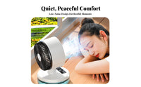 Portable Water Cooling Fan 7-Color Desktop Air Chiller Three Settings Adjustable Tabletop Ventilation Device for Office Workers, Bedroom, Dorm Room
