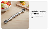 Double-Sided Fruit Dipper Er Stainless Steel Fruit Baller Ice Cream Dipper Multi-Functional Water Fruit Dipper Er