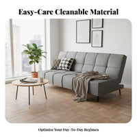 Checkerboard Pattern Checkered Futon Bed Multi-Functional Sleeper Sofa Foldable transformable Couch Space-Saving for Apartment Dwellers, Young Adults, Homeowners, Small Spaces, Bedroom, Home Office