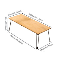 Foldable Table with Metal Legs Portable Folding Table Compact Furniture for Camping, Picnics